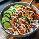 Chicken Quinoa Bowls with Coconut Lime Drizzle