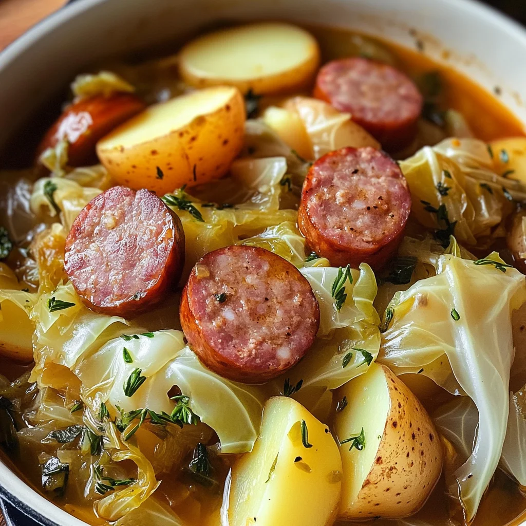Slow Cooker Cabbage, Sausage, and Potatoes: An Easy and Hearty Meal