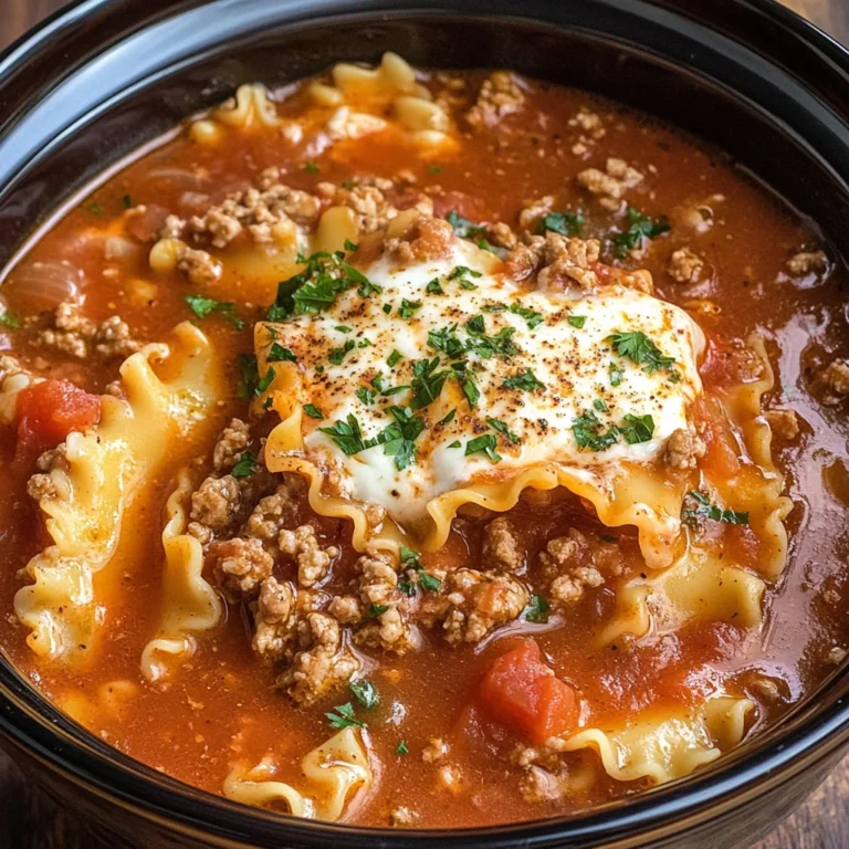Slow Cooker Lasagna Soup