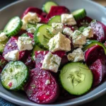 Vibrantly Easy Beet Salad with Feta and Cucumbers Delight