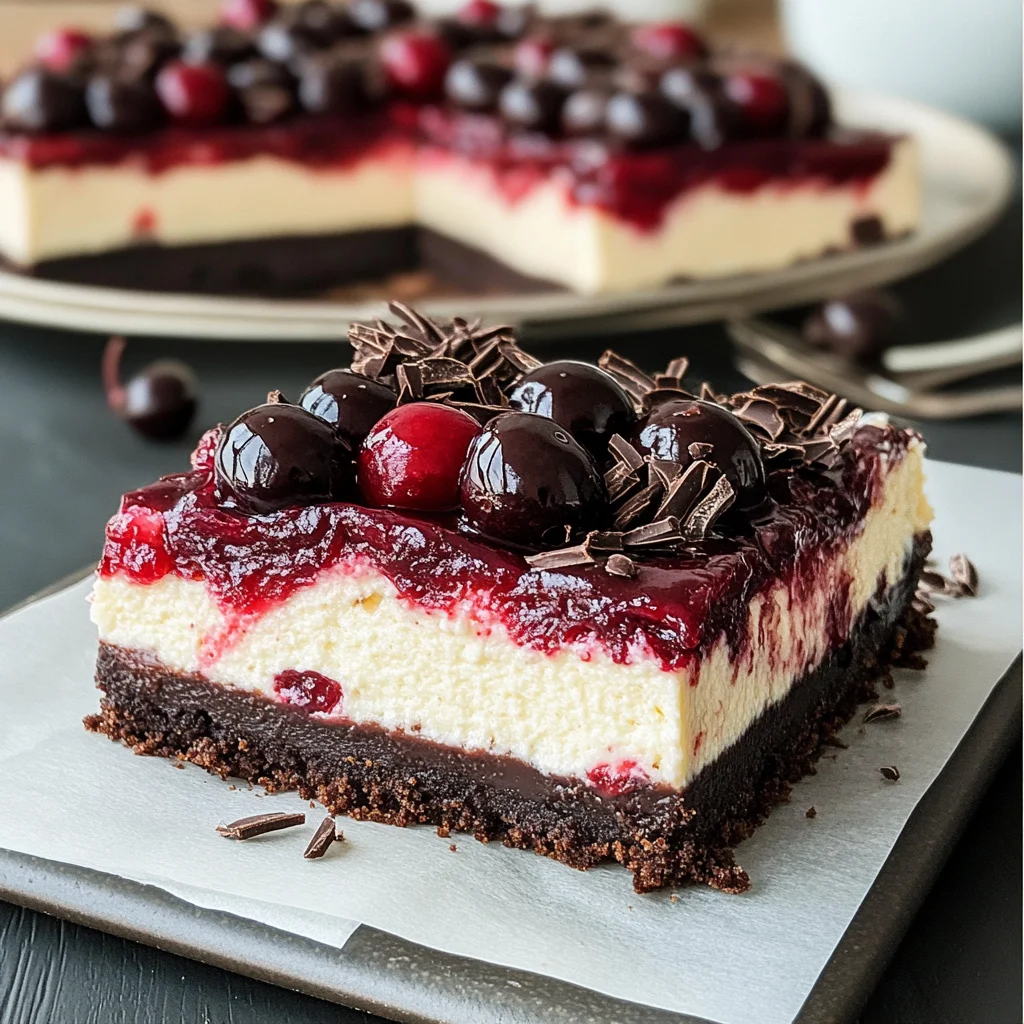 Black Forest Cheesecake Bars