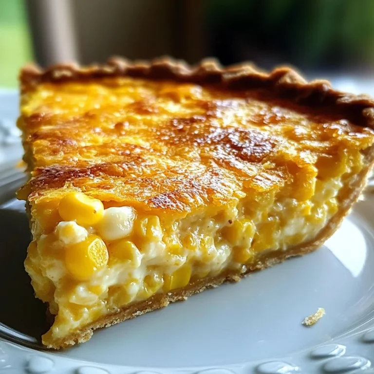 Cheddar Sweet Corn Pie