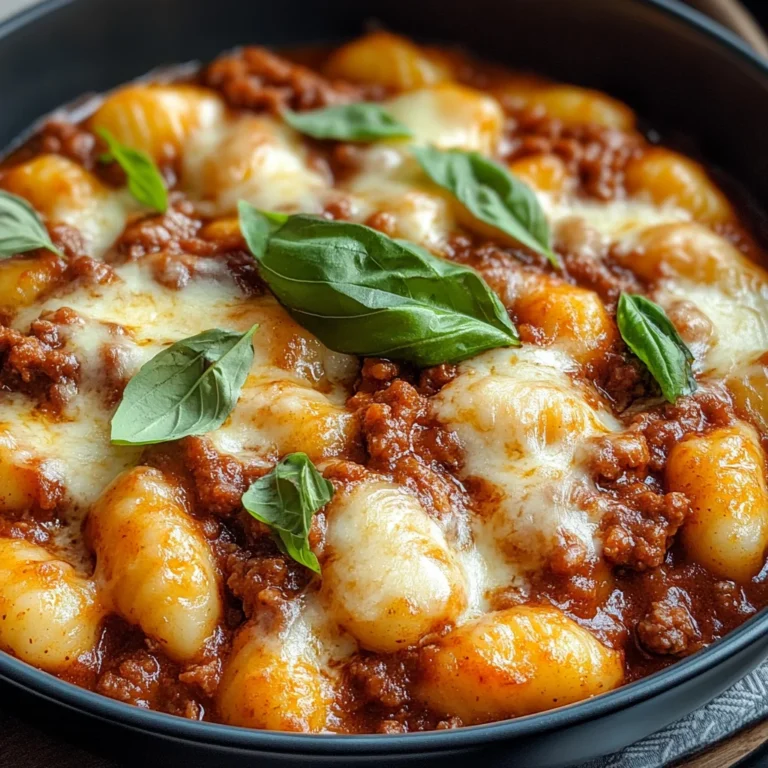 Cheesy Bolognese Gnocchi Bake