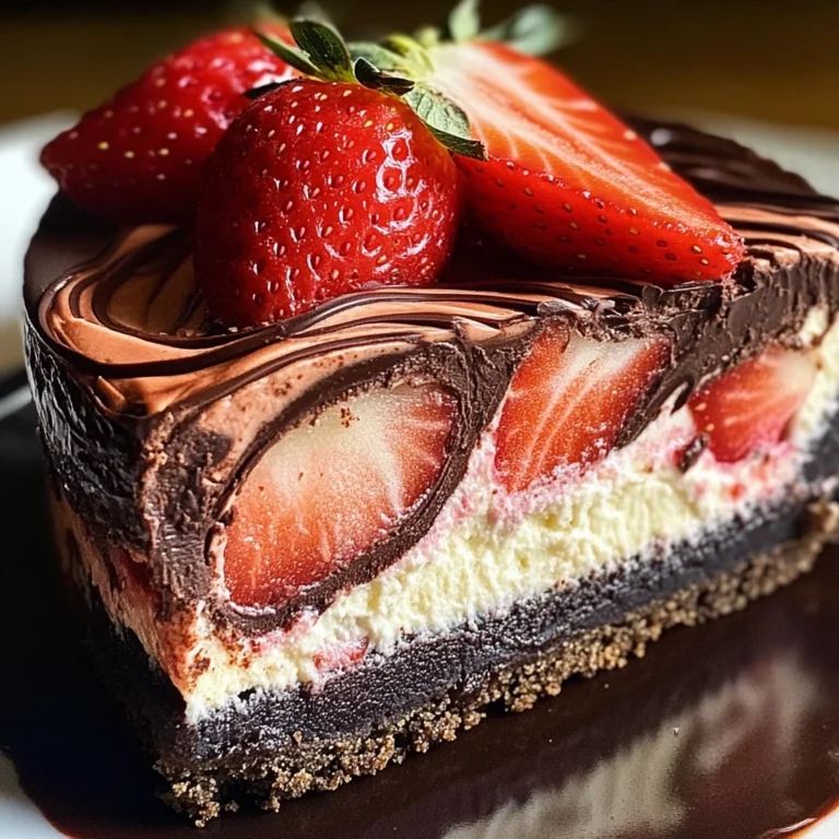 Chocolate Strawberry Swirl Cheesecake