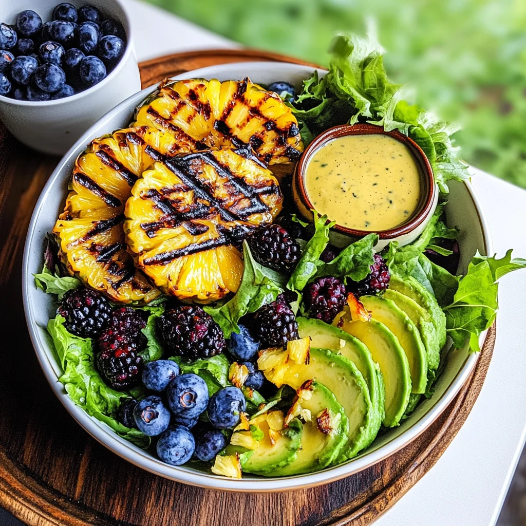 Creamy Citrus Dressing + Grilled Pineapple Salad