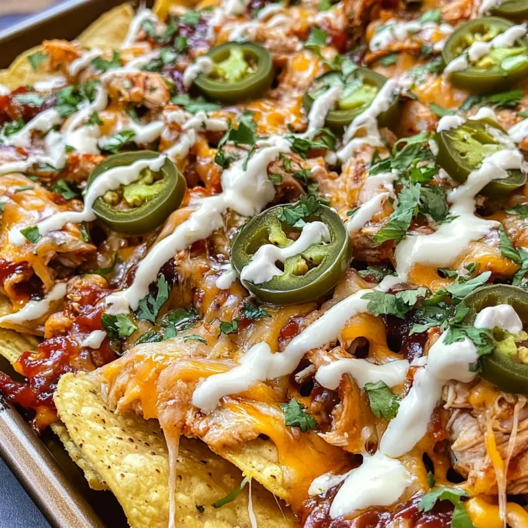Easy Sheet Pan BBQ Chicken Nachos