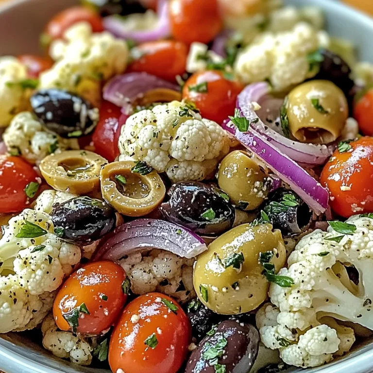 Mediterranean Marinated Cauliflower Salad