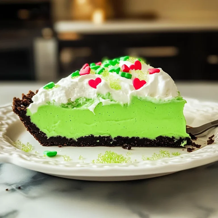 No Bake Grinch Pie