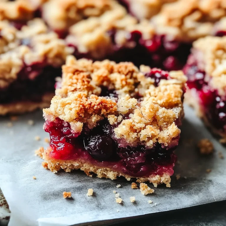 Quick Cherry Crumble Bars