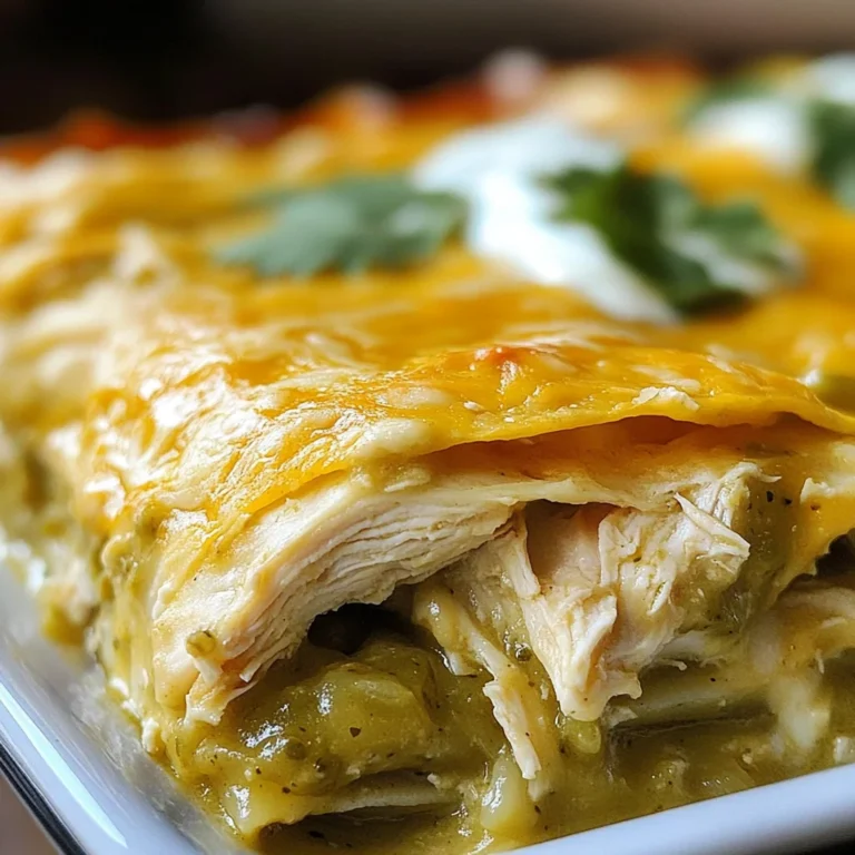 Quick and Easy Green Chile Chicken Enchilada Casserole