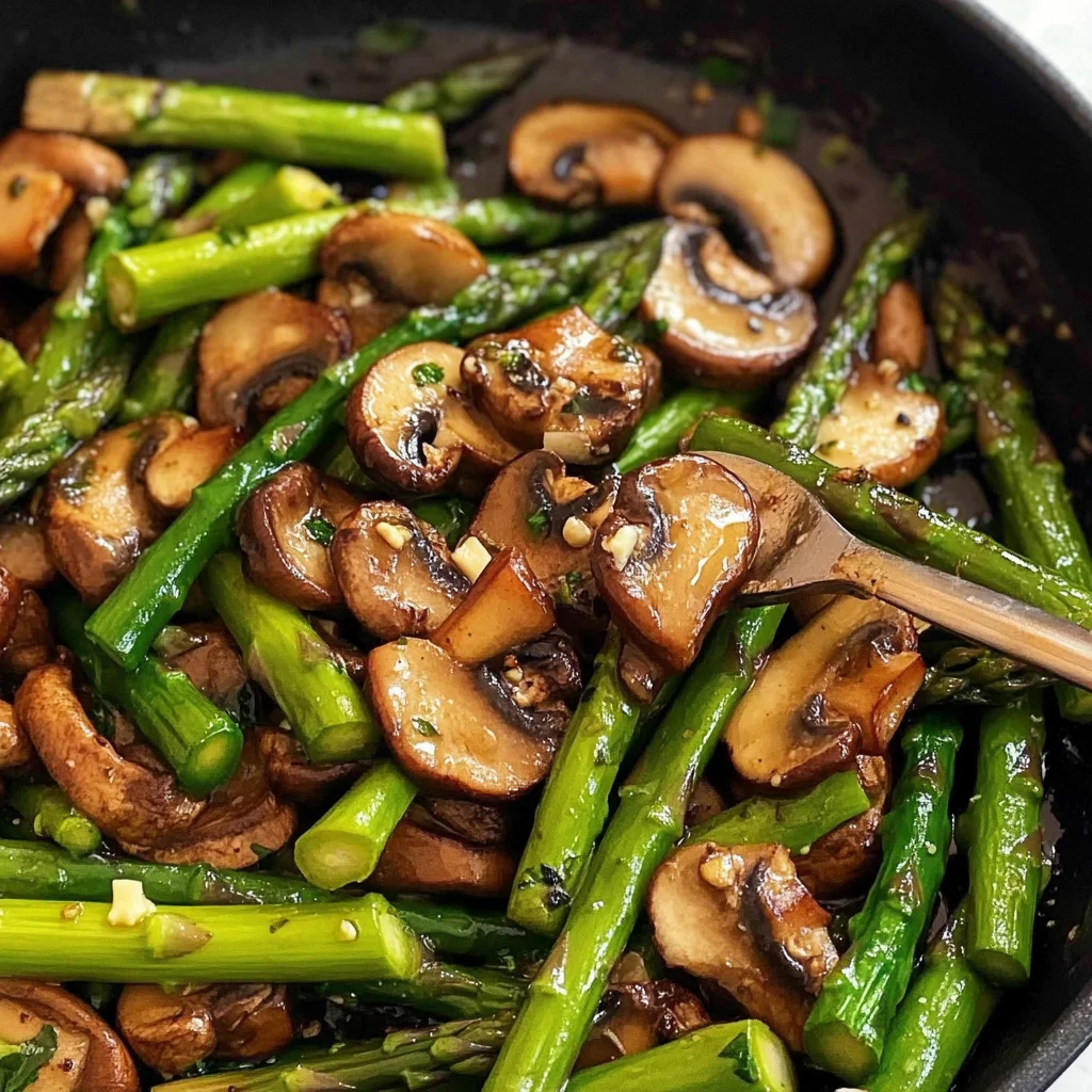 Sautéed Asparagus and Mushrooms