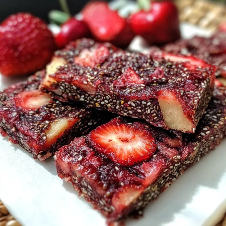 Strawberry Cherry Apple Chia Bars