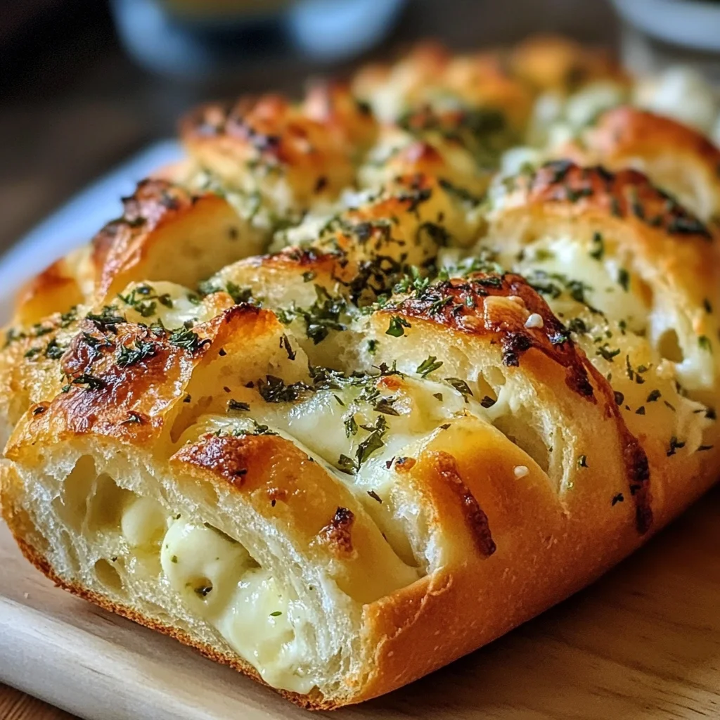 Swirled Garlic Herb And Cheese Bread