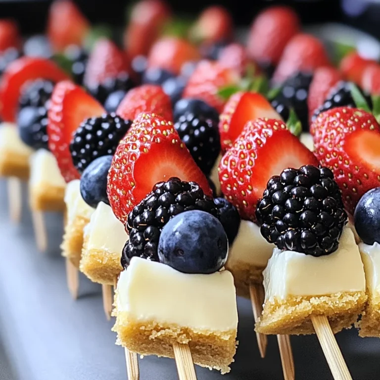 Berry Cheesecake Dessert Kabobs