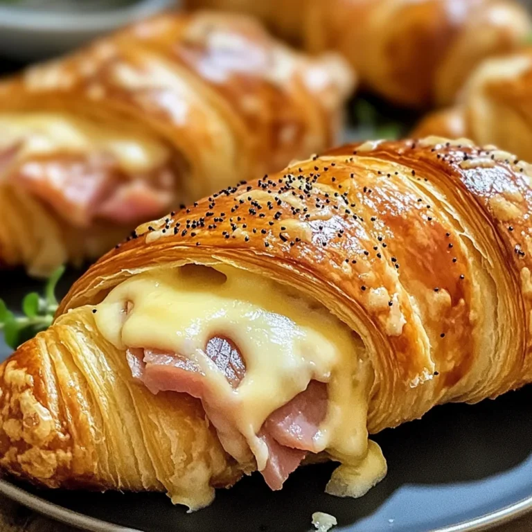 Brunch Baked chicken ham and Cheese Croissants for Effortless Mornings