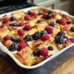 Croissant breakfast casserole