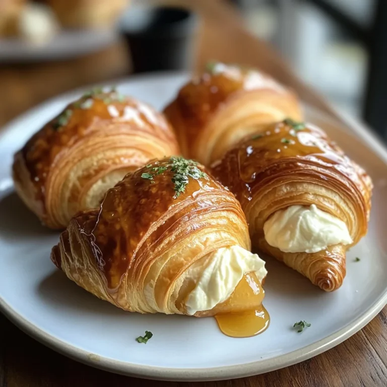Decadent Croissants with Whipped Ricotta and Caramelized Honey