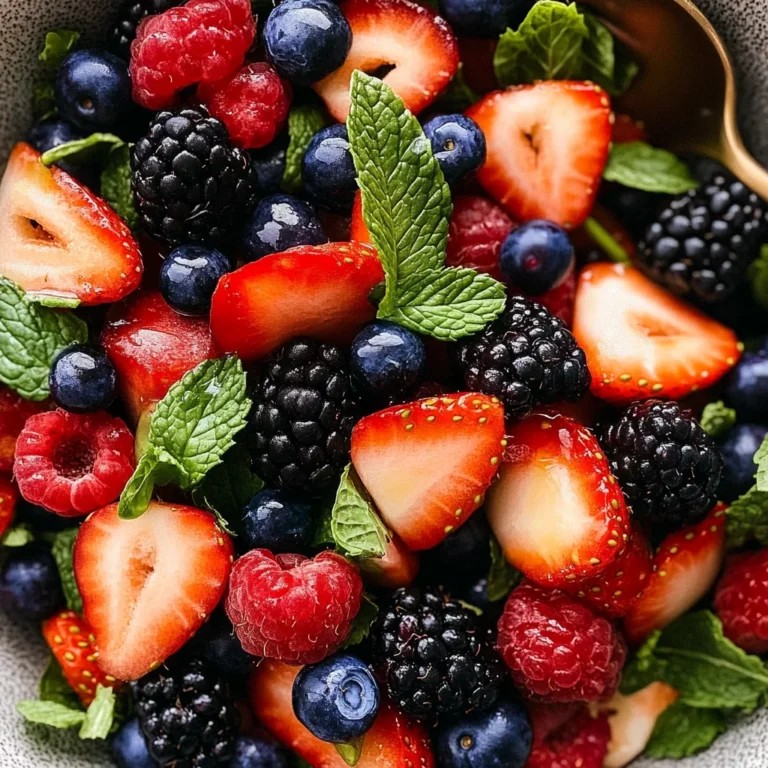 Fresh Berry Salad with Honey and Mint