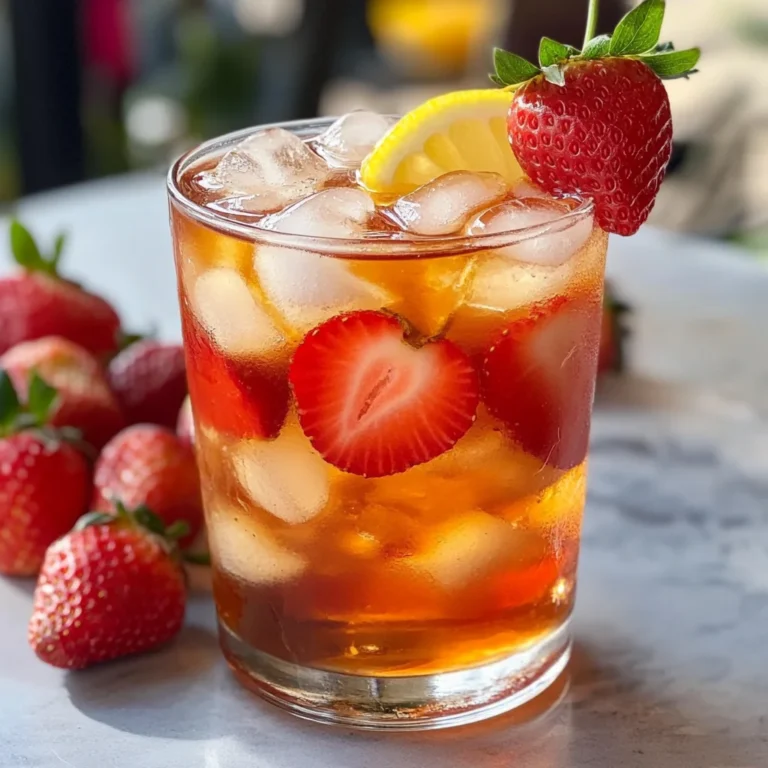 Homemade Strawberry Iced Tea