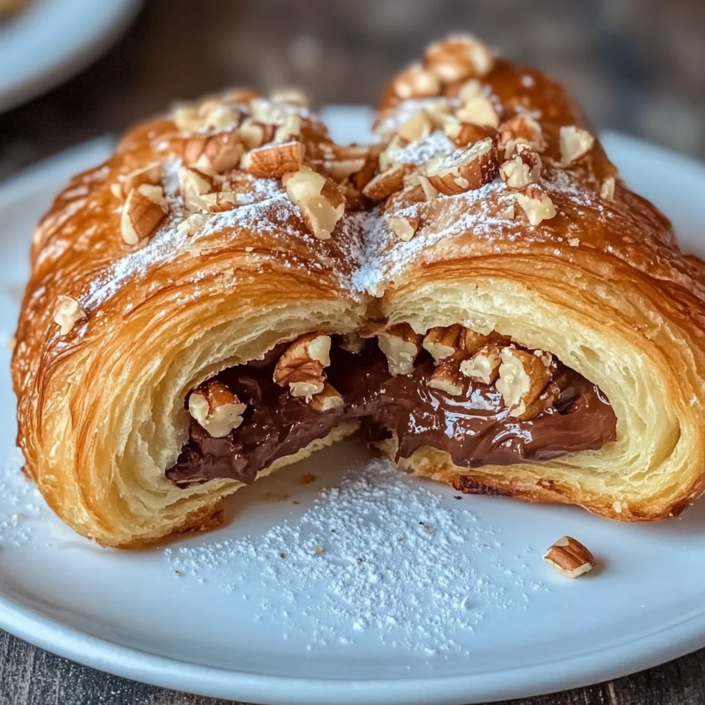Irresistible Peanut Butter Chocolate Stuffed Croissant French Toast