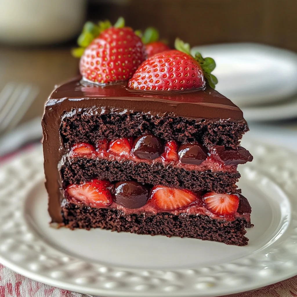 Strawberry Chocolate Cake – A Luscious, Decadent Treat