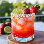 Strawberry Lime Mocktail Margarita